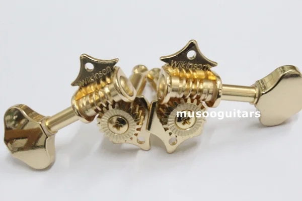 NEW WJ 28N Vintage Open Gear Butterbean Guitar Tuners Gear Ratio Gold