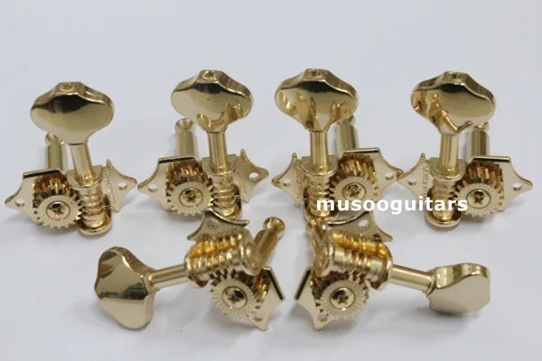 NEW WJ 28N Vintage Open Gear Butterbean Guitar Tuners Gear Ratio Gold