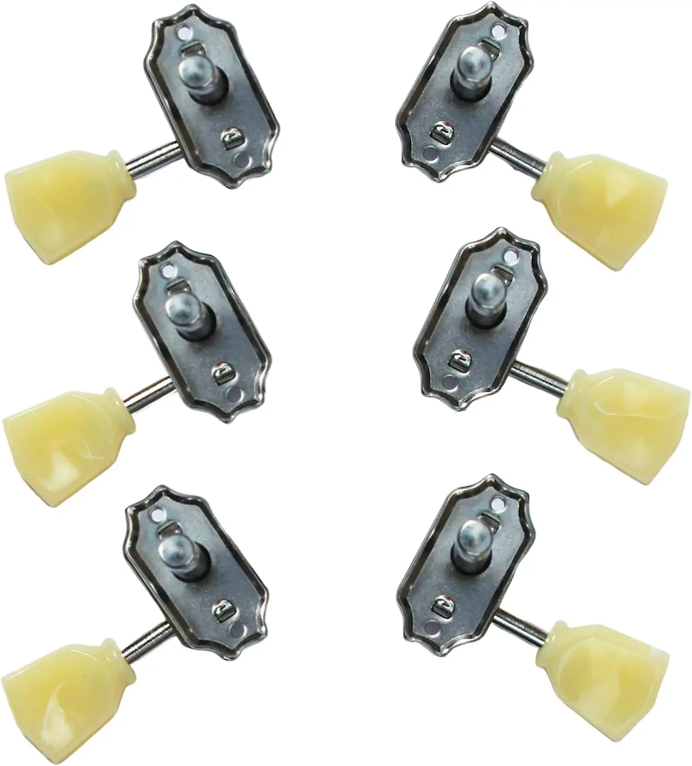 Wilkinson Guitar Locking Tuners One Set 3Lx3R Lock String Tuning Key for Electric Guitars (Nickel)
