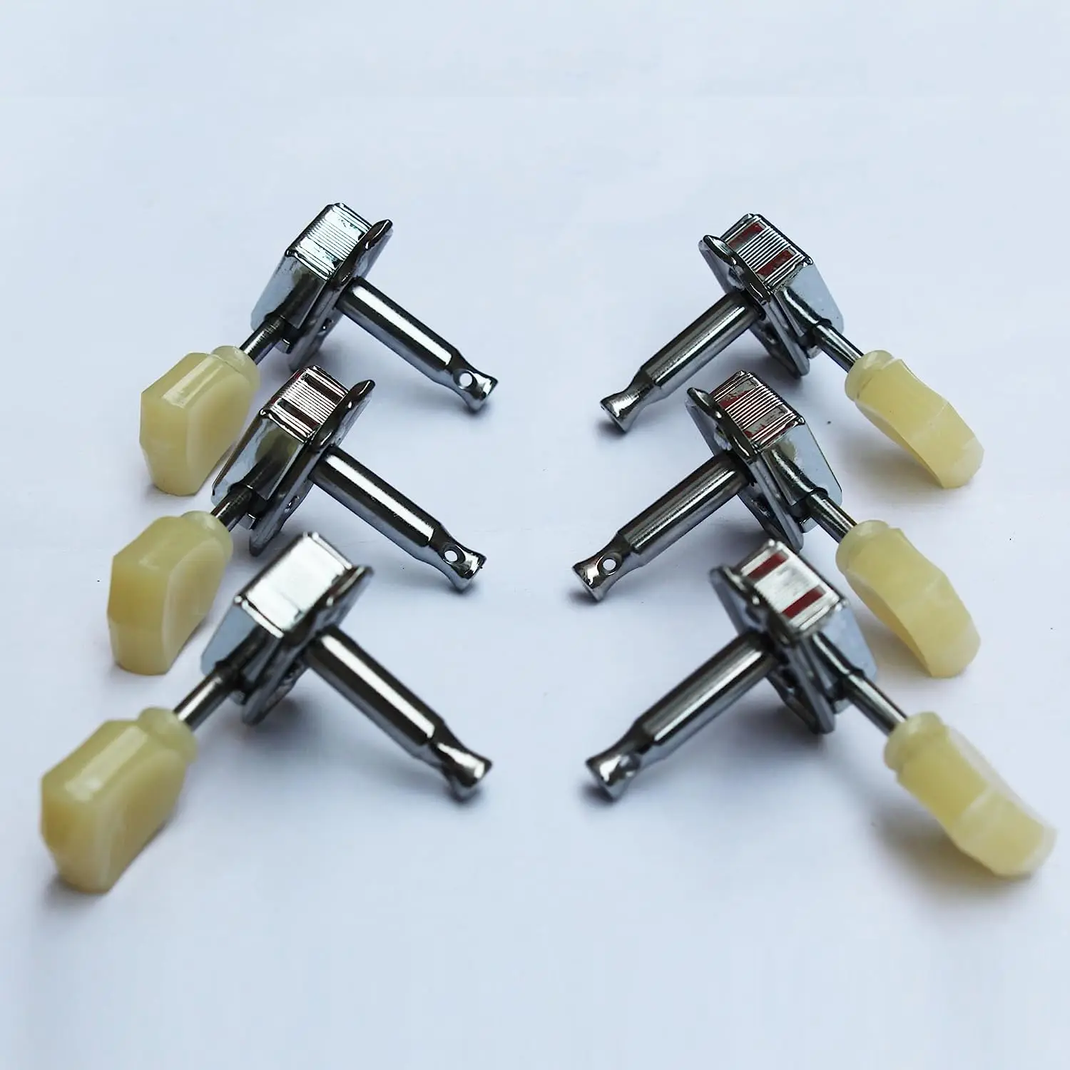 Wilkinson Guitar Locking Tuners One Set 3Lx3R Lock String Tuning Key for Electric Guitars (Nickel)